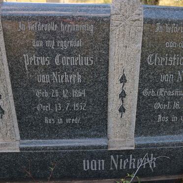 NIEKERK Petrus Cornelius, van 1864-1952 &amp; Christiaan David ERASMUS 1866-1959