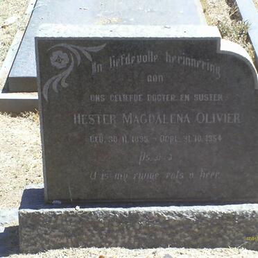 OLIVIER Hester Magdalena 1899-1954
