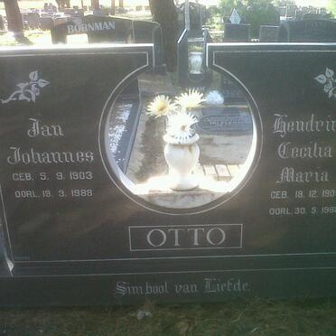 OTTO Jan Johannes 1903-1988 &amp; Hendrina Cecilia Maria 1905-1988