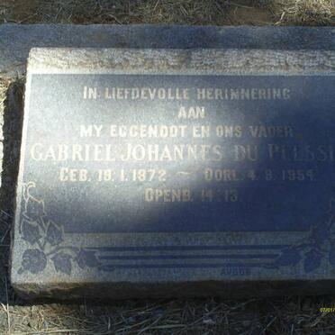 PLESSIS Gabriel Johannes, du 1872-1954