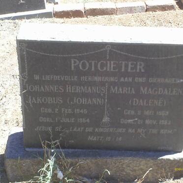 POTGIETER Johannes Hermanus Jakobus 1945-1954 :: POTGIETER Maria Magdalena 1953-1953