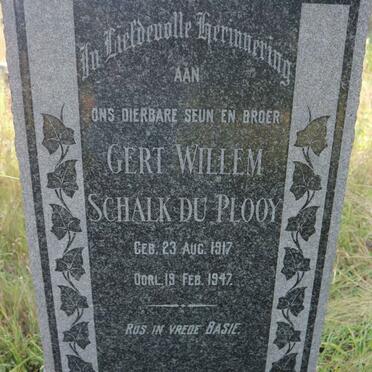 PLOOY Gert Willem Schalk, du 1917-1947