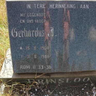 PRINSLOO Gerhardus J. 1904-1986