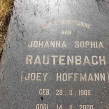 RAUTENBACH Johanna Sophia nee HOFFMANN 1906-2000