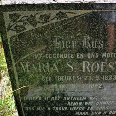ROESTOF Maria S. nee BEUKES 1883-1942