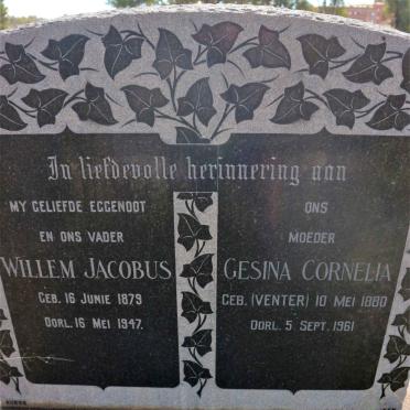 STEYN Willem Jacobus 1879-1947 &amp; Gesina Cornelia VENTER 1880-1961