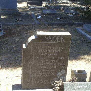 SNOEK Daniel Christiaan 1878-1954