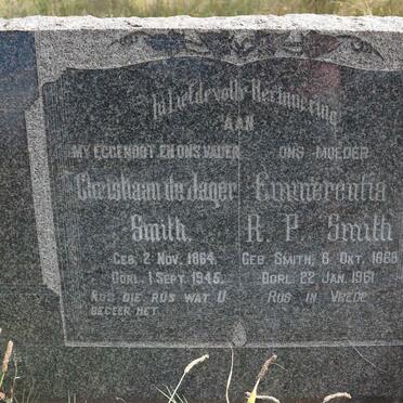 SMITH Christiaan de Jager 1864-1945 &amp; Emmerentia R.P. SMITH 186?-1961