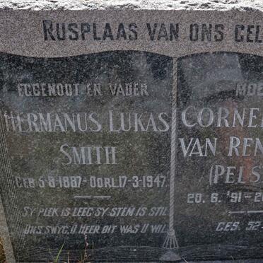 SMITH Hermanus Lukas 1887-1947 &amp; Cornelia H.J. van Rensburg PELSER 1891-1962