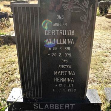 SLABBERT Gertruida Wilhelmina 1891-1979 :: SLABBERT Martina Hermina 1917-1993