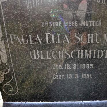 SCHUMANN Paula Ella nee BLECHSCHMIDT 1889-1951