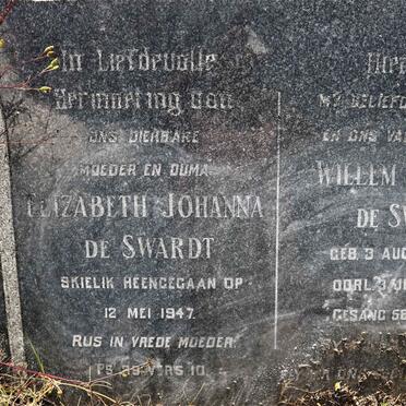 SWARDT Willem Hendrik, de 1895-1950 &amp; Elizabeth Johanna -1947