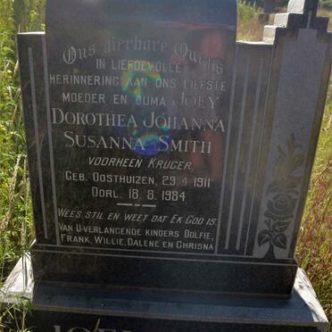 SMITH Dorothea Johanna Susanna voorheen KRUGER nee OOSTHUIZEN 1911-1984