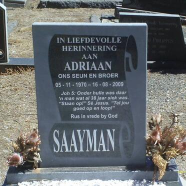 SAAYMAN Adriaan 1970-2009