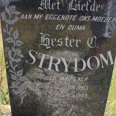 STRYDOM Hester C. nee WEPENER 1913-1989