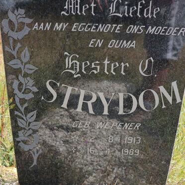 STRYDOM Hester C. nee WEPENER 1913-1989
