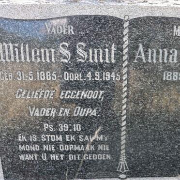 SMIT Willem S. 1885-1045 &amp; Anna C. 1889-1959