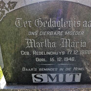 SMIT Martha Maria nee REDELINGHUYS 1868-1946