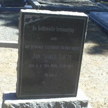TAUTE Jan Sarel 1913-1954