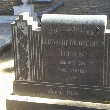 THERON Elizabeth Wilhelmina 1884-1954