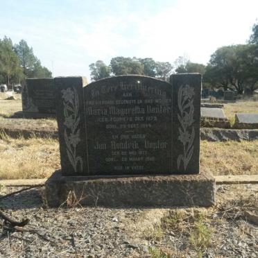 VENTER Jan Hendrik 1877-1950 &amp; Maria Magaretha FOURIE 1879-1944