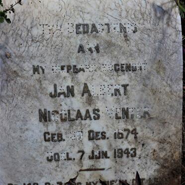 VENTER Jan Albert Nicolaas 1874-1943