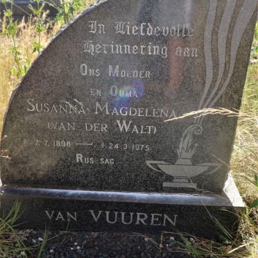 VUUREN Susanna Magdelena, van nee VAN DER WALT 1898-1975