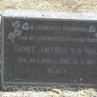 WALT Daniel Jacobus, v.d. 1890-1954