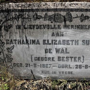 WAL Catharina Elizabeth Susanna, de nee BESTER 1887-1947
