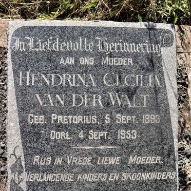 WALT Hendrina Cecilia, van der nee PRETORIUS 1893-1953