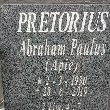 PRETORIUS Abraham Paulus 1930-2019