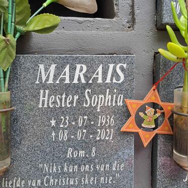 MARAIS Hester Sophia 1936-2021