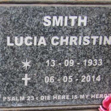SMITH Lucia Christina 1933-2014