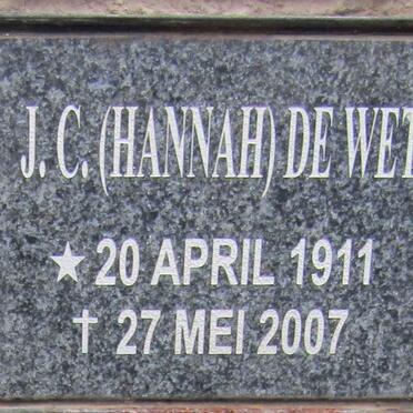 WET J.C., de 1911-2007
