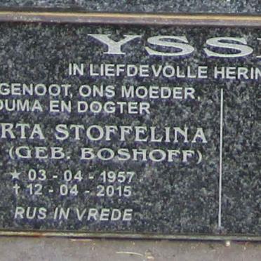YSSEL Alberta Stoffelina nee BOSHOFF 1957-2015