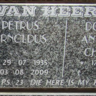HEERDEN Petrus Arnoldus, van 1935-2009 &amp; Dorethea Antoinetta Christina 1938-