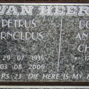 HEERDEN Petrus Arnoldus, van 1935-2009 &amp; Dorethea Antoinetta Christina 1938-