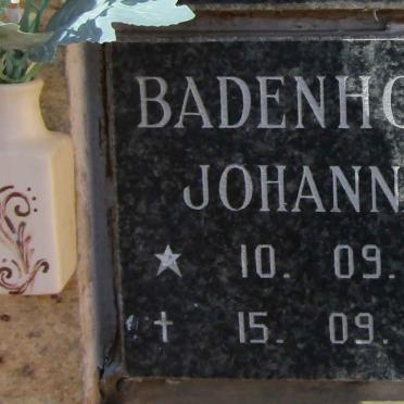 BADENHORST Johanna C. 1920-2007
