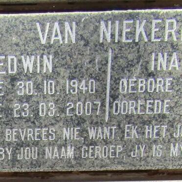 NIEKERK Edwin, van 1940-2007 &amp; C.H.J. 194?