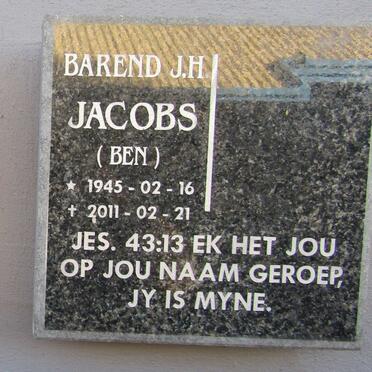 JACOBS Barend J.H. 1945-2011