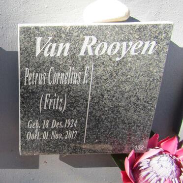 ROOYEN Petrus Cornelius F., van 1924-2017