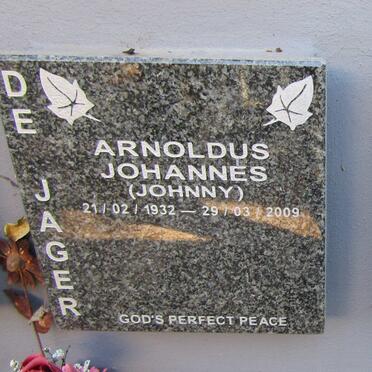 JAGER Arnoldus Johannes, de 1932-2009