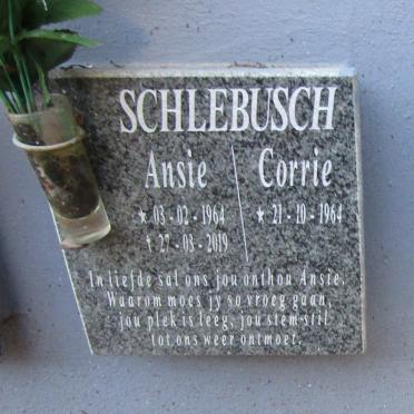 SCHLEBUSCH Corrie 1964- &amp; Ansie 1964-2019
