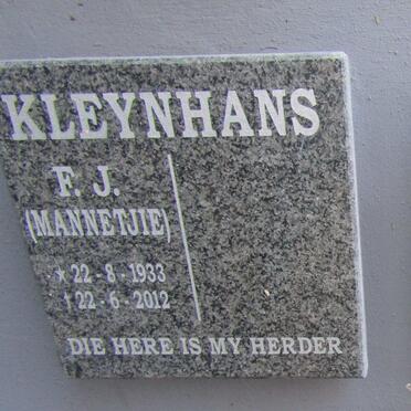 KLEYNHANS F.J. 1933-2012