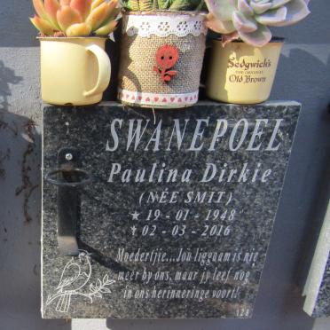 SWANEPOEL Paulina Dirkie nee SMIT 1948-2016