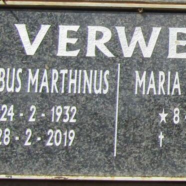VERWEY Jacobus Marthinus 1932-2019 & Maria Magdalena 1933-