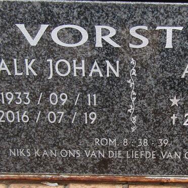 VORSTER Schalk Johan 1933-2016 & Adriana 1935-2021
