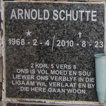 SCHUTTE Arnold 1968-2010
