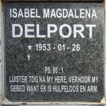 DELPORT Isabel Magdalena 1953-