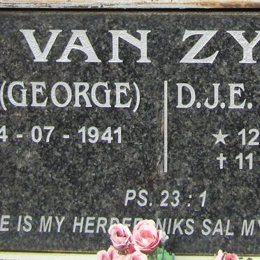 ZYL George F., van 1941- & Doreen J.E. 1950-2015